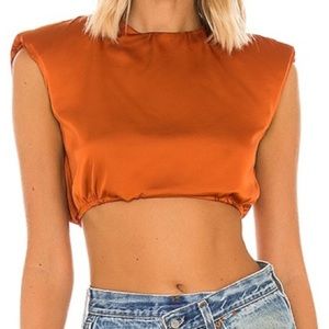 Crop top Rust Orange color.